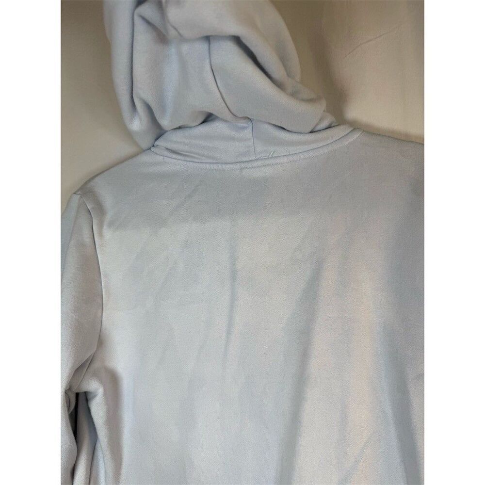 PUMA Essentials Logo Pullover Hoodie Women’s M Light Blue Fleece Lined - Picture 8 of 14